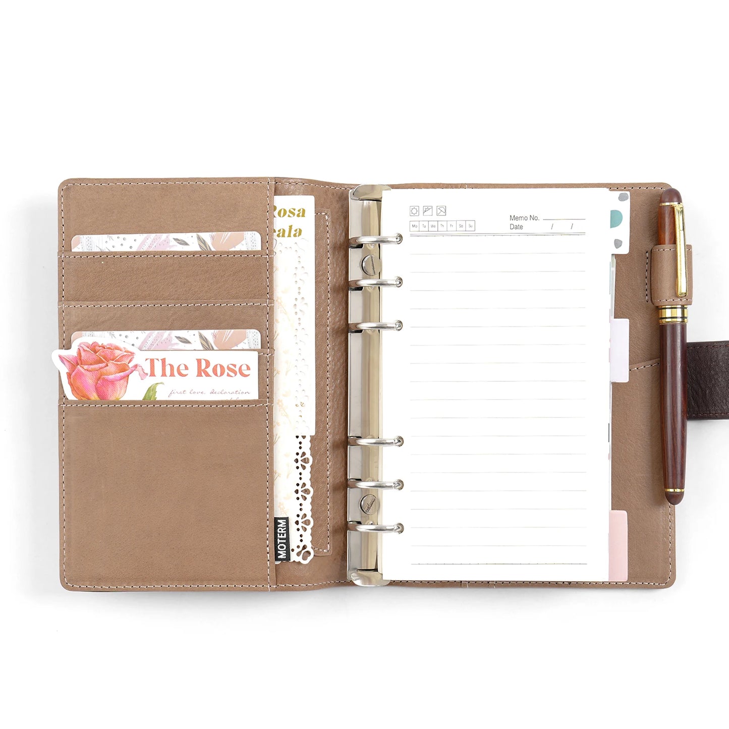 Elite Personal Size Rings Planner – Vegetable Tanned Leather, 25mm Rings