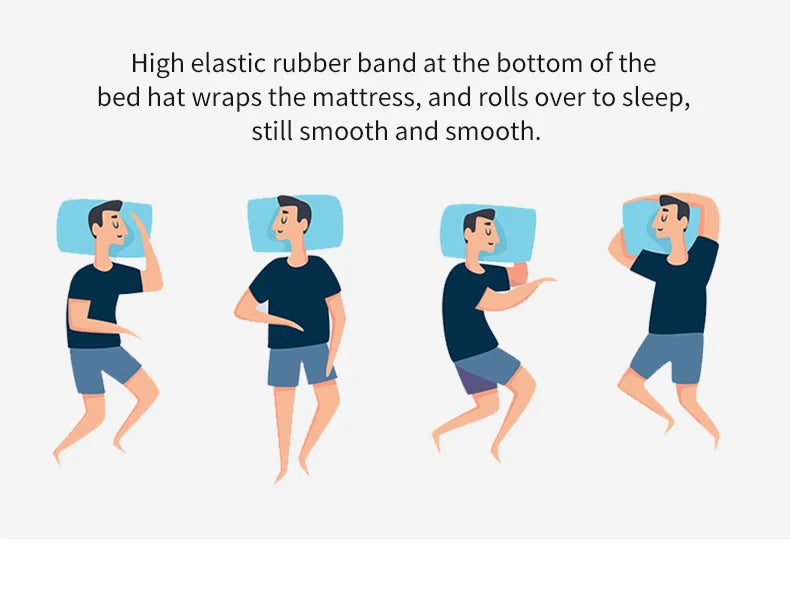 Waterproof Fitted Bed Sheet – 360° Elastic Mattress Protector