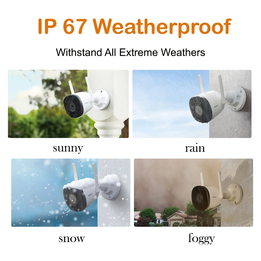 4MP Outdoor WiFi Bullet Camera – Weatherproof & AI Detection