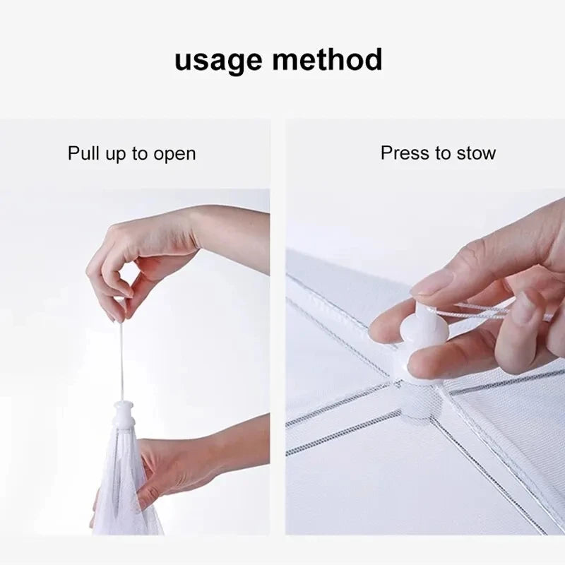 Foldable Mesh Food Cover – Washable Insect-Proof Dish Protector