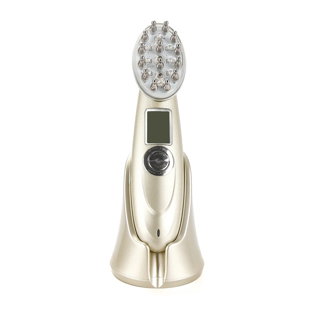 EMS Electric Scalp Massager – LED Hair Growth & Anti-Hair Loss Comb