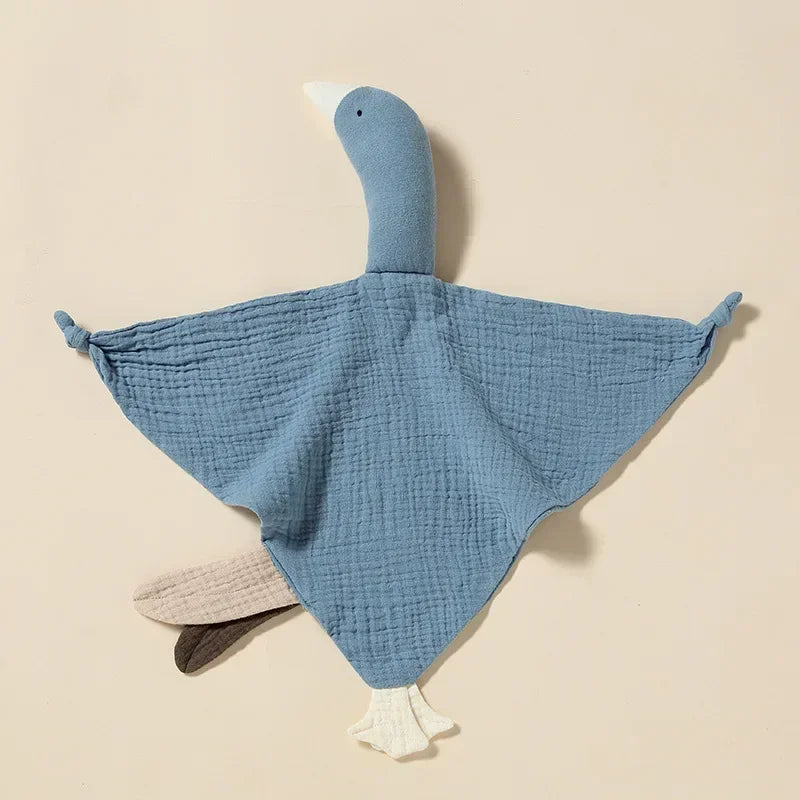 Cartmela Pure Cotton Baby Bib with Plush Goose