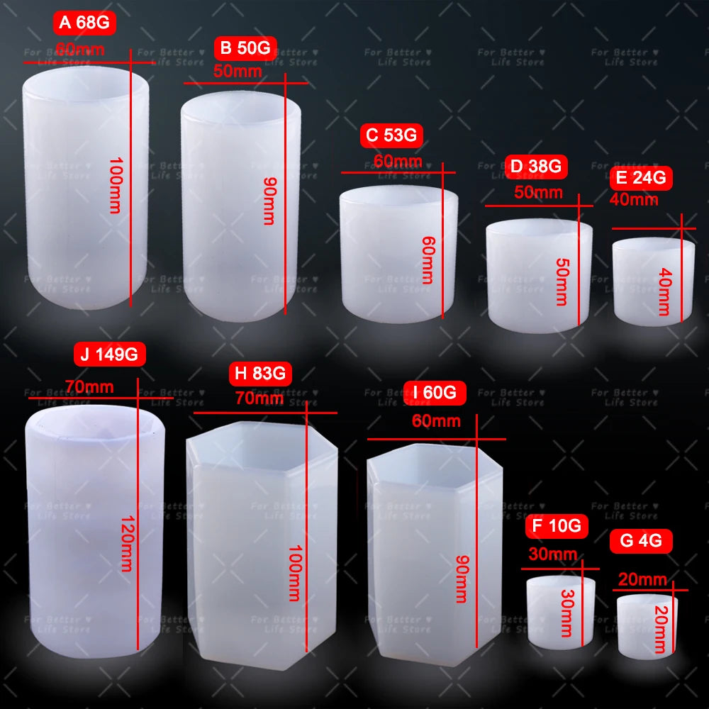 Cylindrical Hexagon Silicone Mold – DIY Resin & Candle Mould