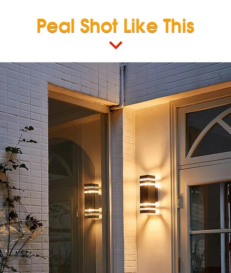 Outdoor Waterproof Street Wall Light – LED E27 Bulb Fixture