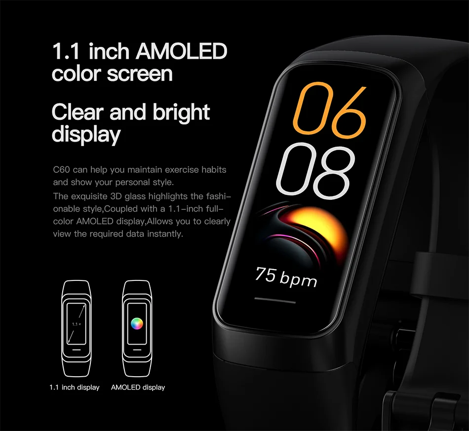 Cartmela AMOLED Smart Watch for Men & Women