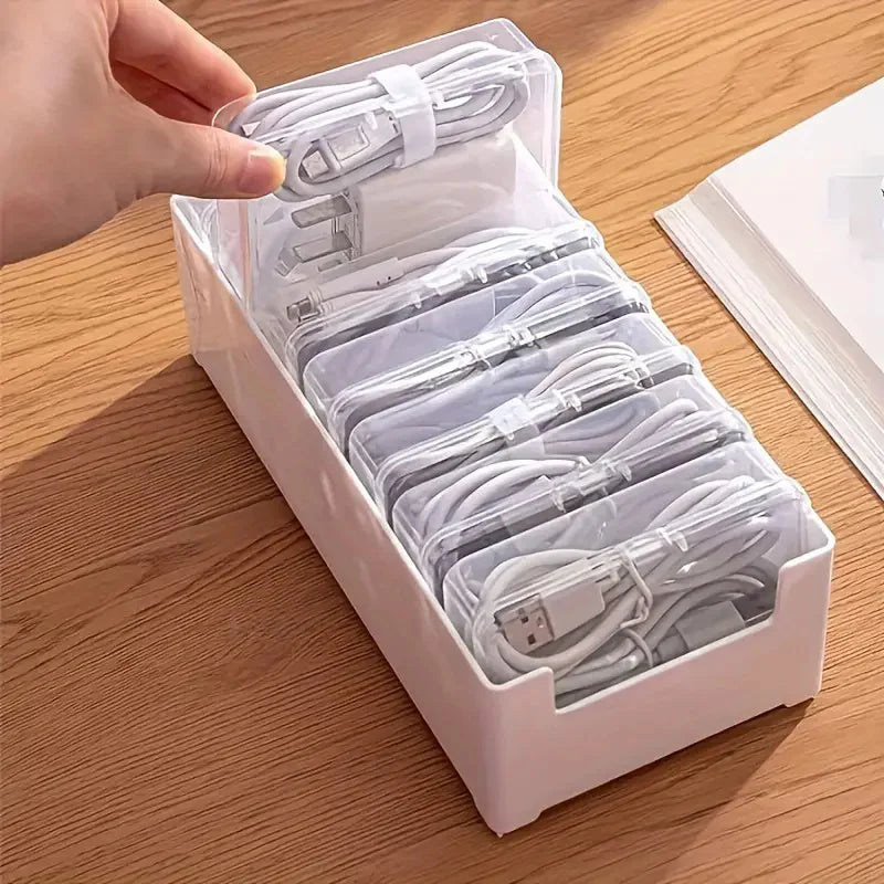 Cable Organizer Storage Box – Office & Home Cord Management Set