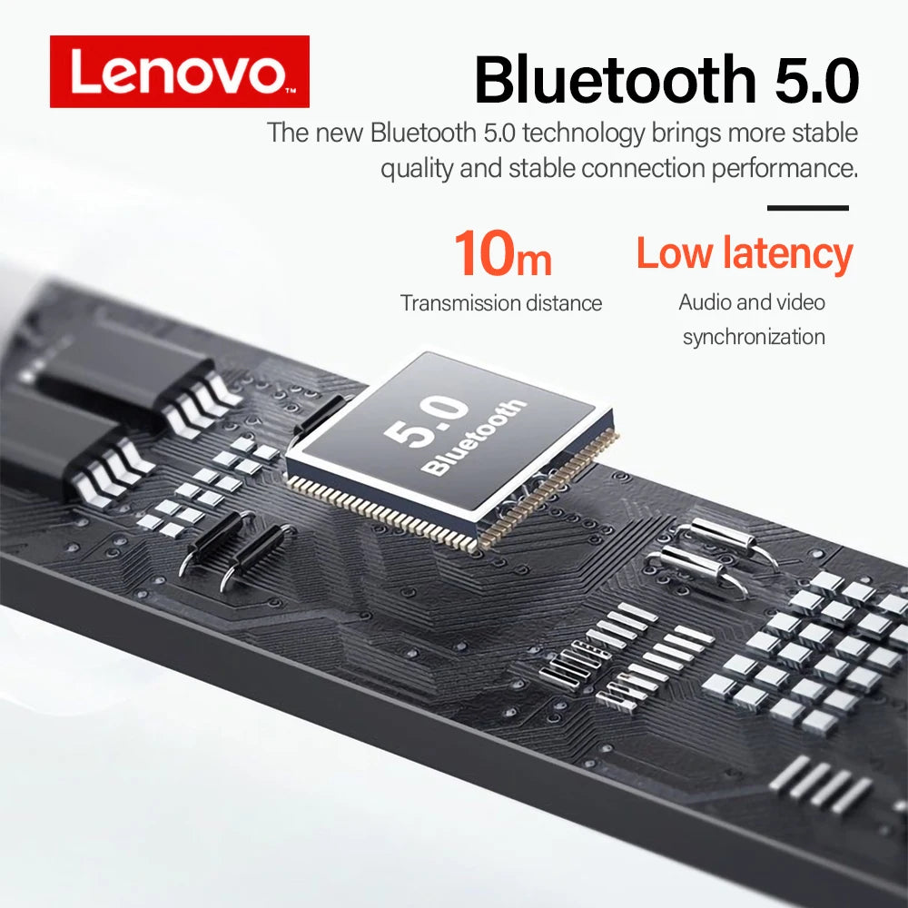 Lenovo LP5 TWS Bluetooth Earbuds | 9D HiFi Stereo Wireless Audio