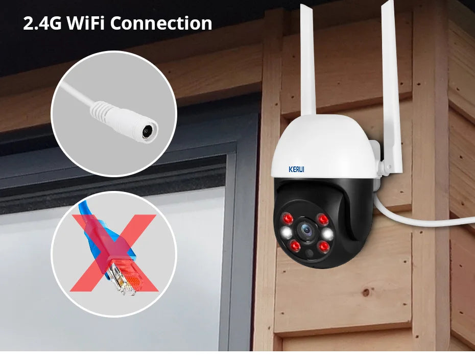 Cartmela 5MP/8MP/4K PTZ WiFi IP Camera