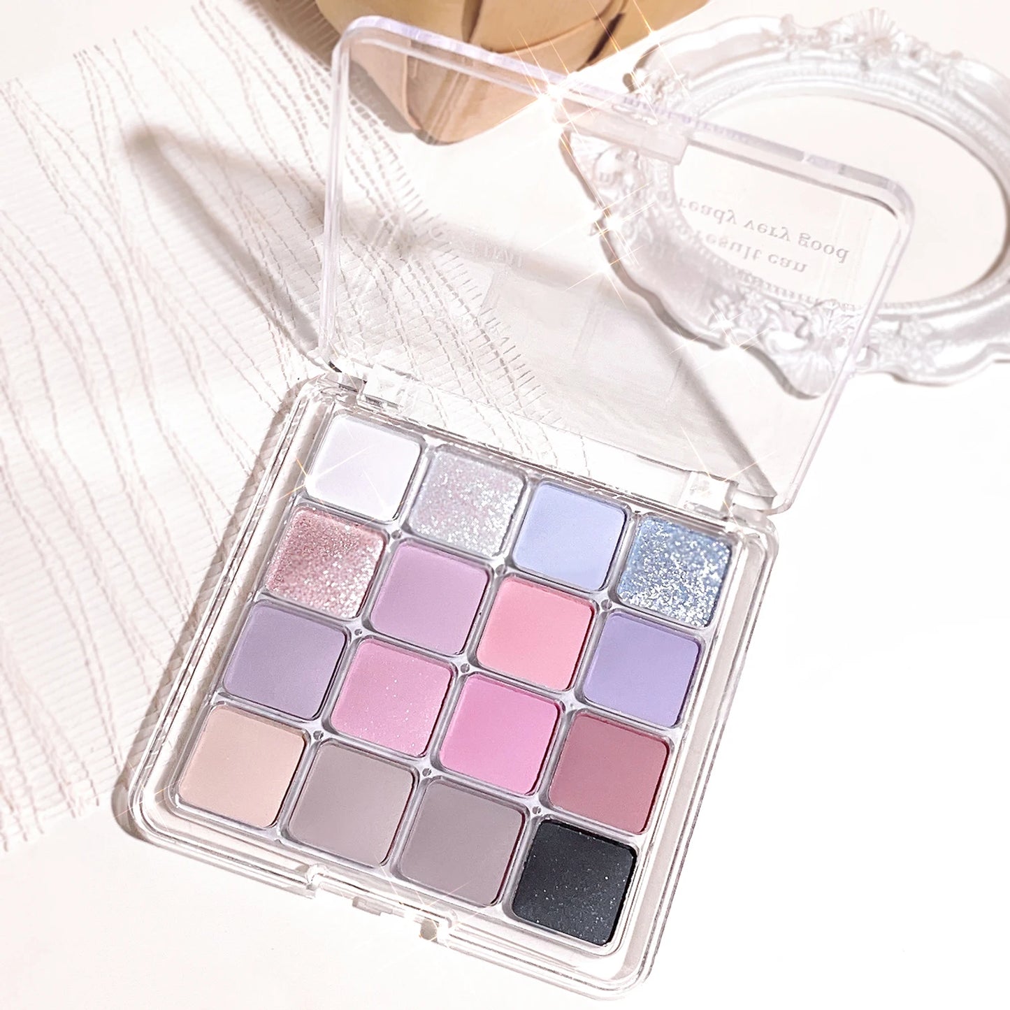 16-Color Sunset Magic Eyeshadow Palette – Matte & Pearl Earth Tones