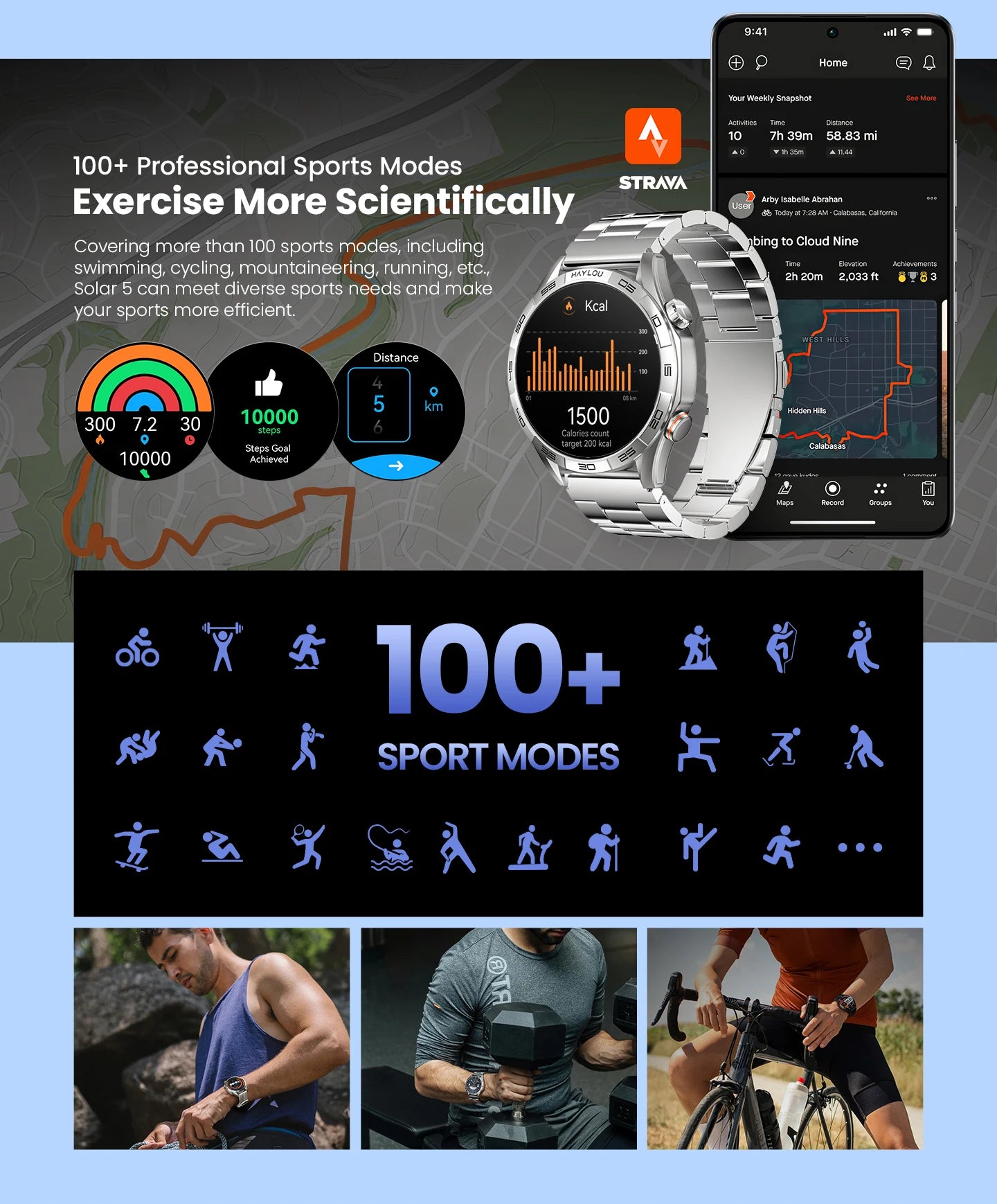 Solar 5 Voice Calling Smartwatch – AMOLED Display