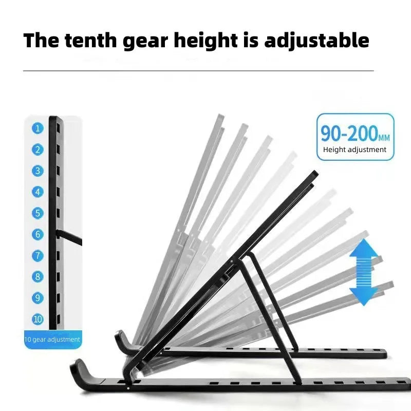 Portable Foldable Laptop Stand – 7/10 Gear Adjustable Tablet Holder