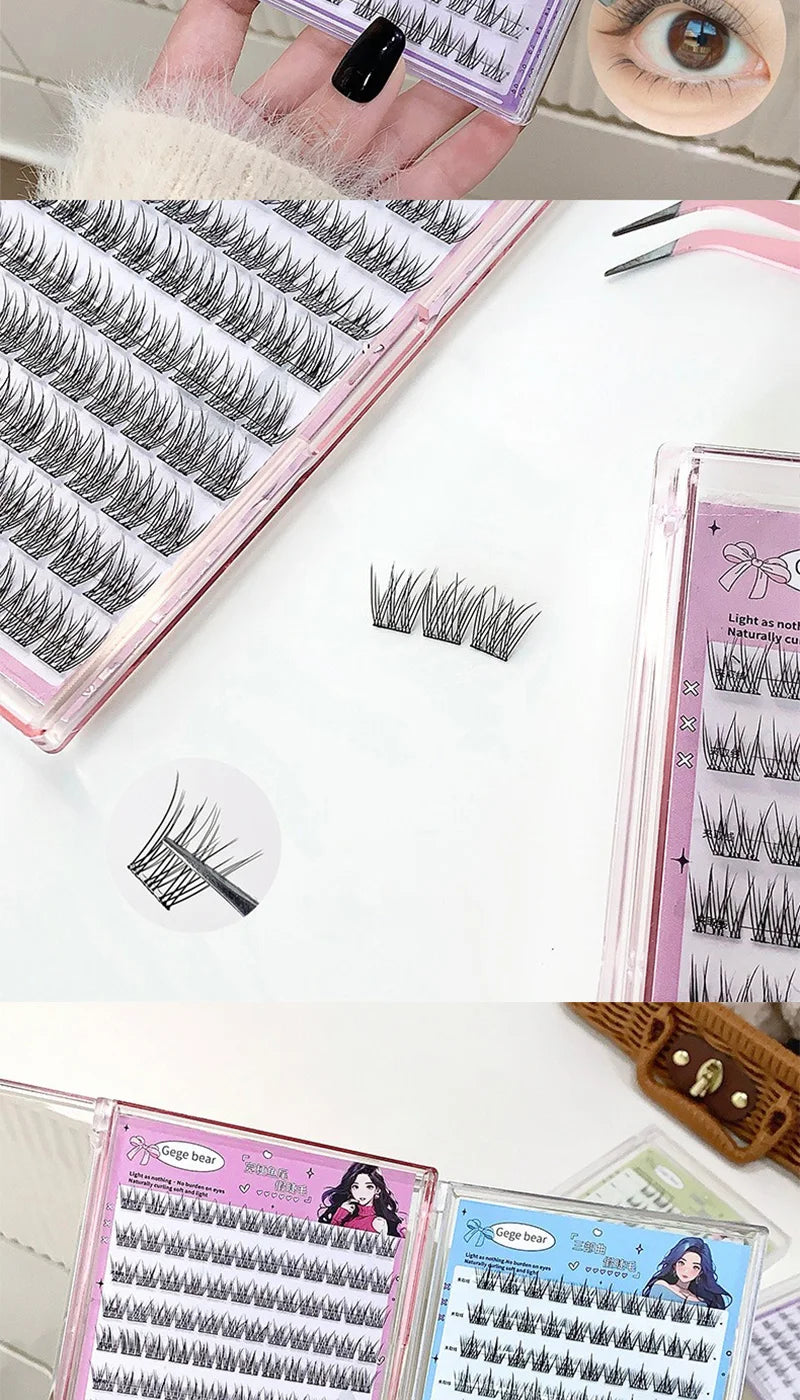 Cartmela No-Glue False Eyelashes - Easy, Natural Look with Sunflower Design
