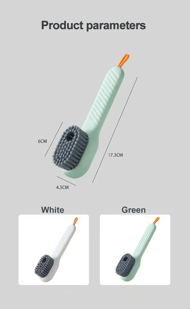 Multifunction Shoe Cleaning Brush with Soap Dispenser & Hook