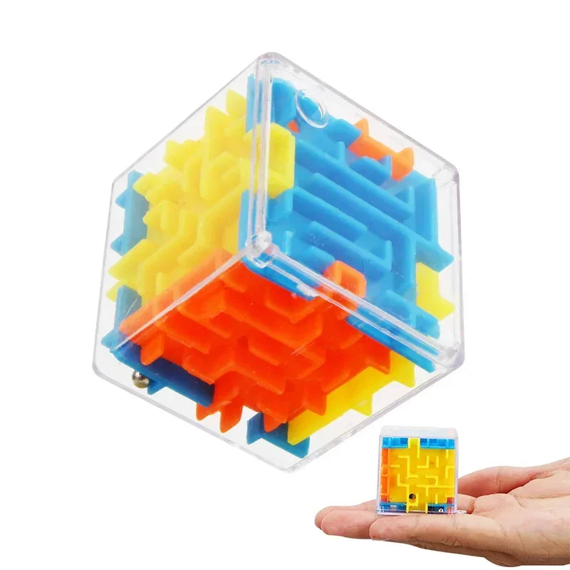 3D Maze Magic Cube Puzzle Toy with Rolling Ball for Kids & Adults