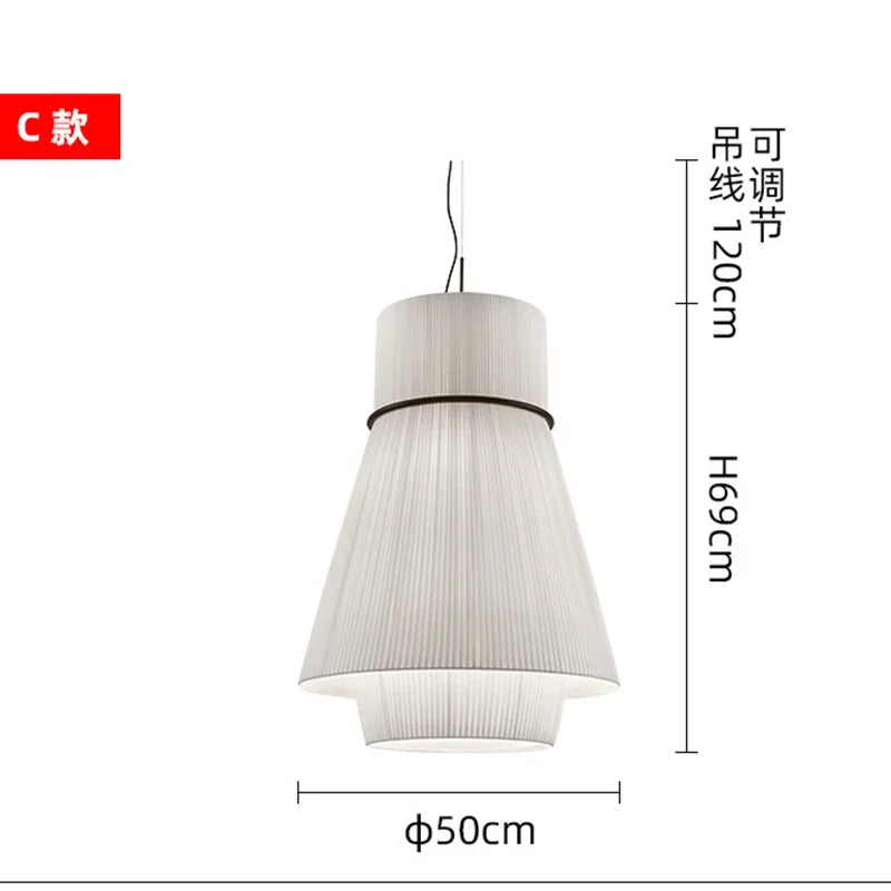 Wabi-Sabi Fabric Pendant Lights – Modern Minimalist Dining Lamps
