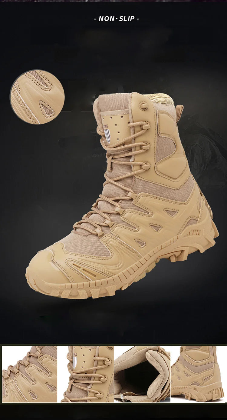 Special Forces Desert Combat Tactical Men's Tall Boots