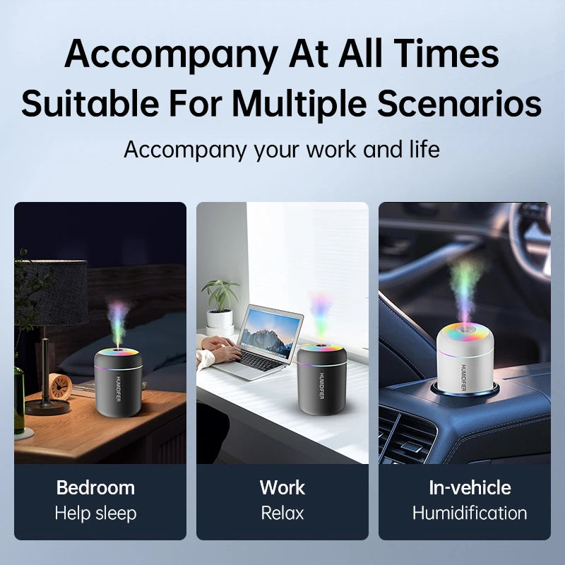 180ML Mini USB Air Humidifier – Essential Oil Aroma Diffuser