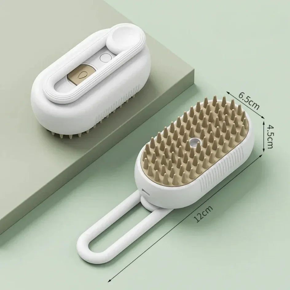 USB 3-in-1 Pet Grooming Brush – Steam, Shedding & Massage Tool