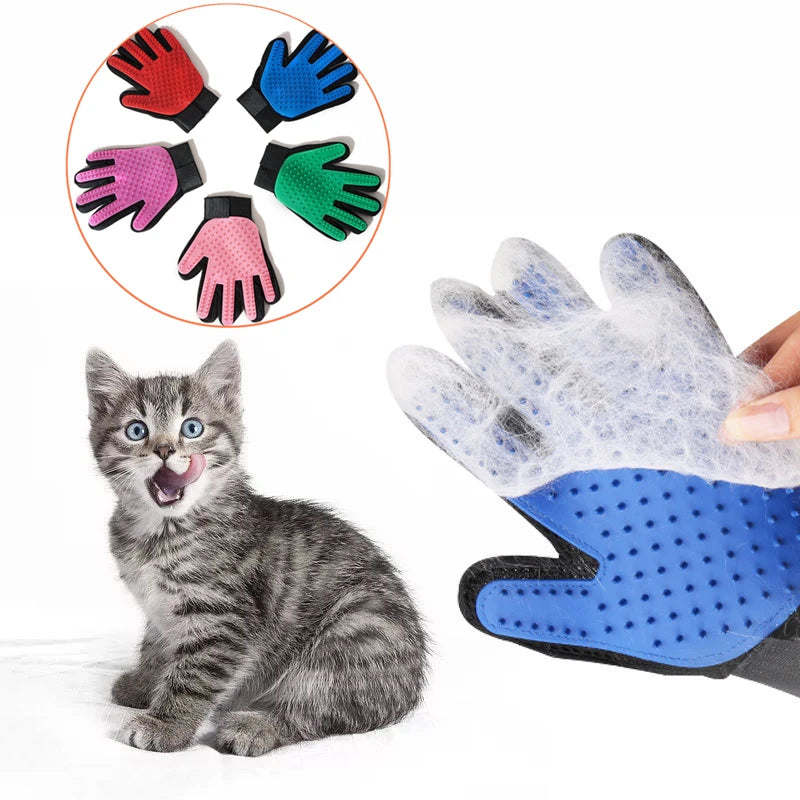 Pet Grooming Glove – Deshedding Brush & Bath Massage Tool for Cats & Dogs