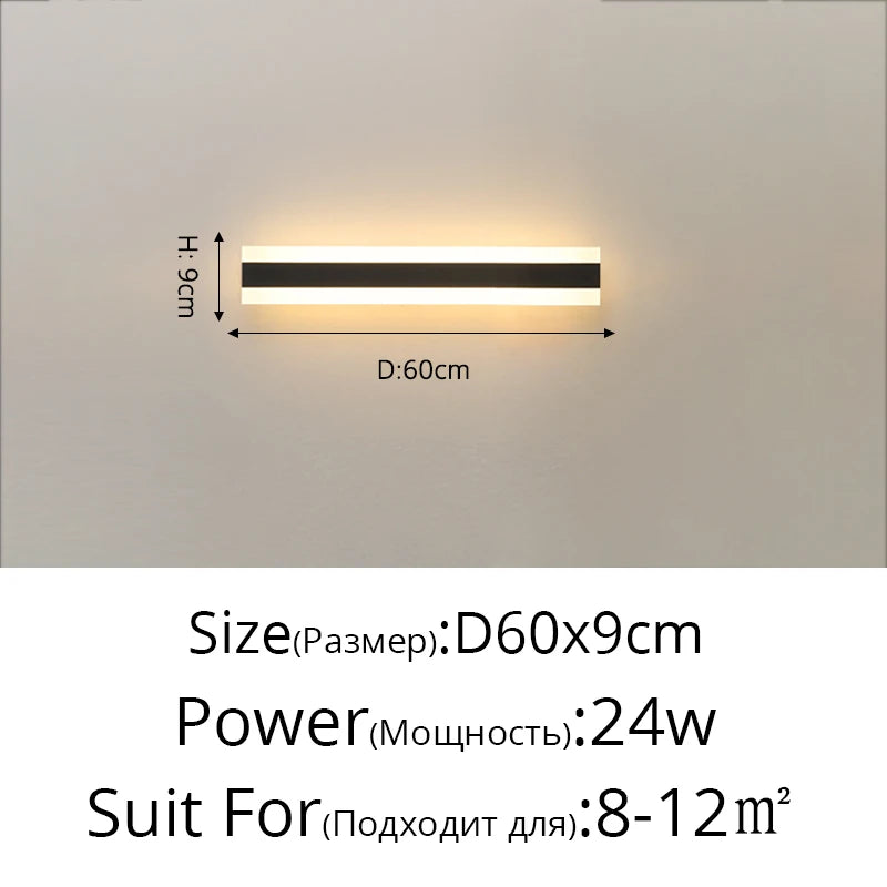 Outdoor Waterproof LED Wall Lights with Remote – Modern Dimmable