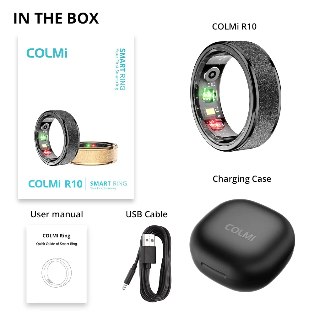 Cartmela | COLMI R10 Smart Ring with Charging Case | Health, Sleep & Fitness Tracker – Waterproof & Stylish for Men and Women