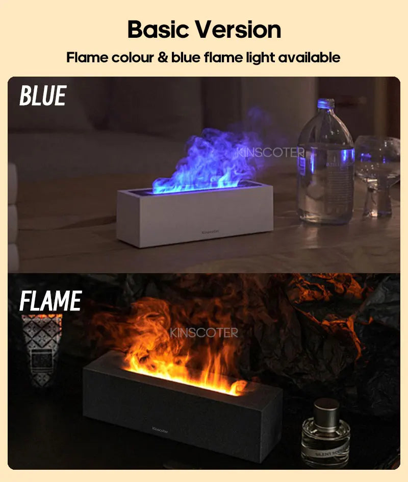 Flame LED Aroma Diffuser – Ultrasonic Cool Mist Humidifier