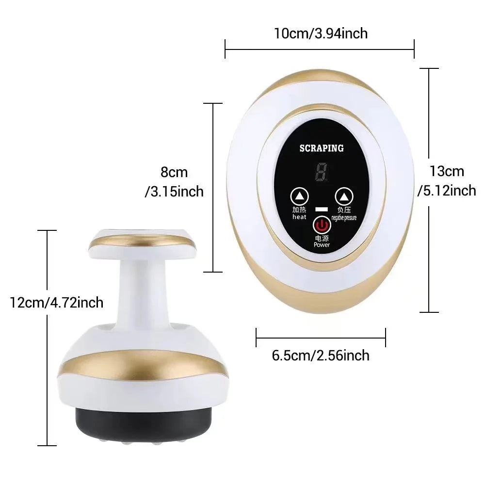 Electric Guasha Cupping Massager – Vacuum Heating Anti-Cellulite Tool