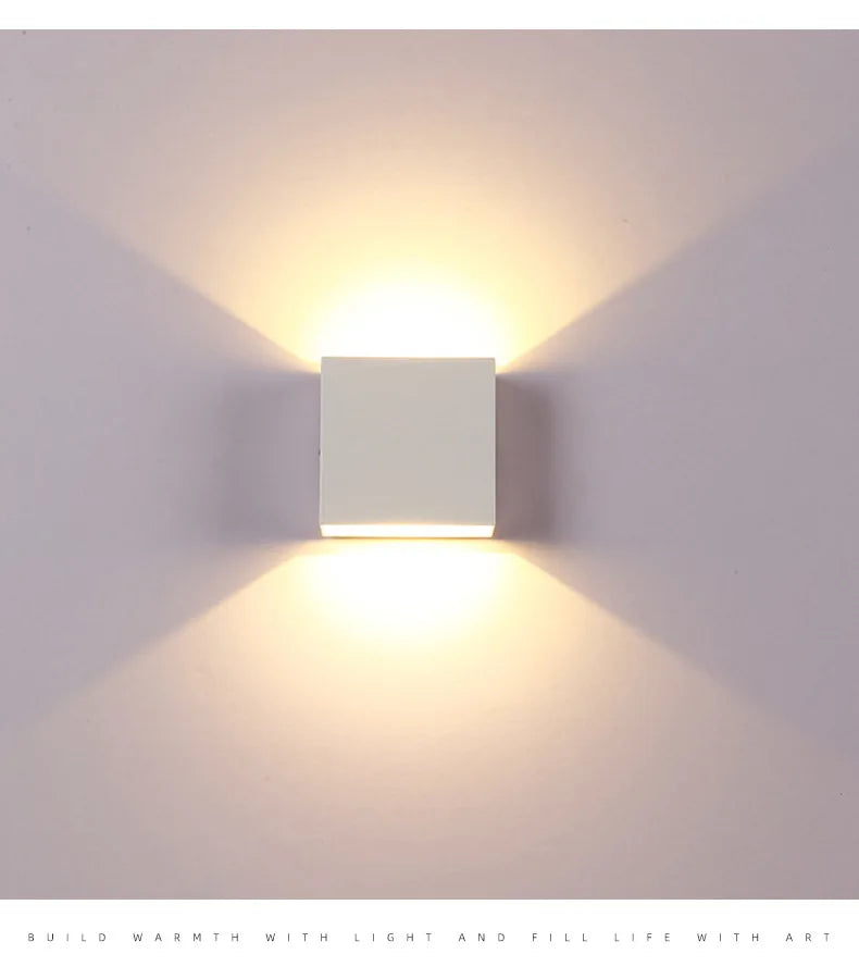 2-Pack LED Wall Sconces – 6W Modern Up Down Indoor Wall Lights