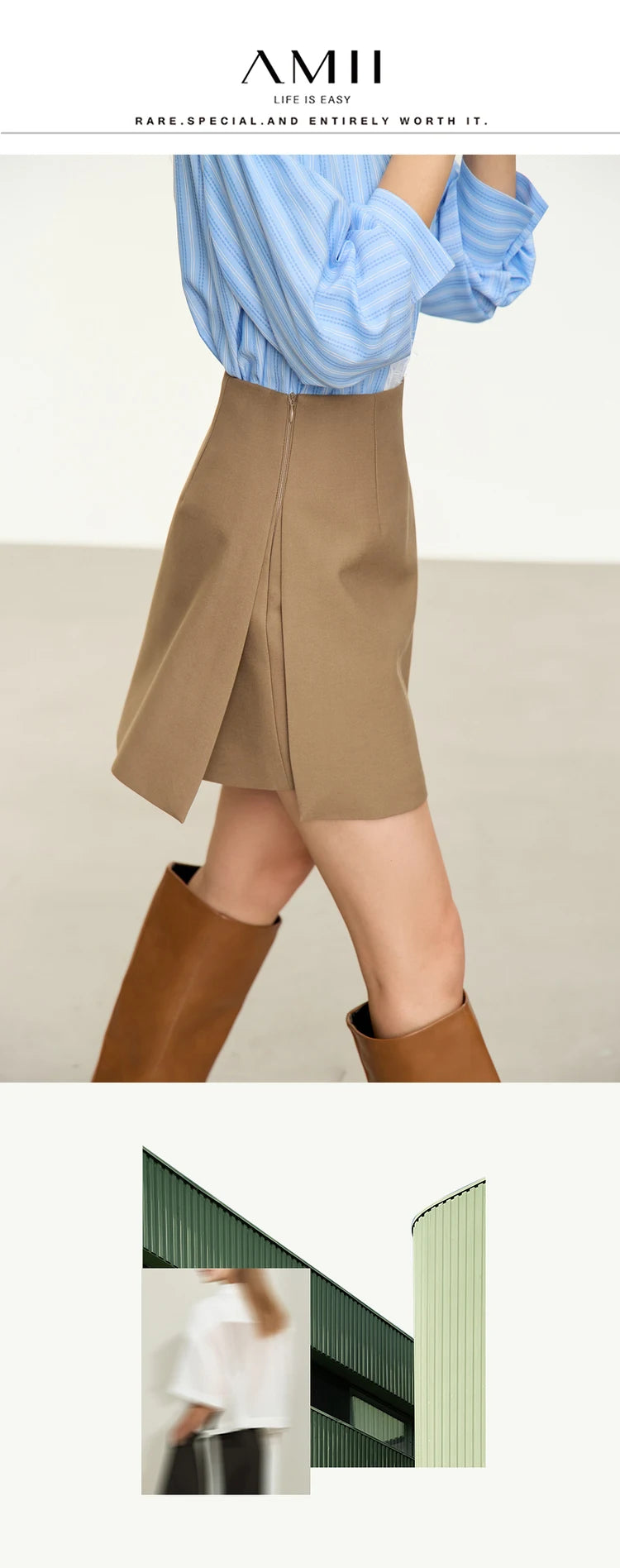 Women’s High Waist A-Line Shorts Skirt – Casual Autumn Fashion