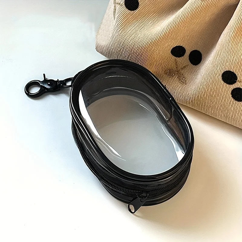 Portable Mini Clear Zipper Bag - Organizer for Earphones & Chargers