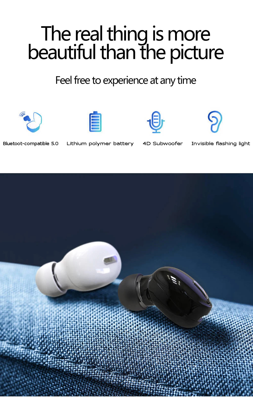 X9 Wireless Earphones Bluetooth 5.0 with Mic