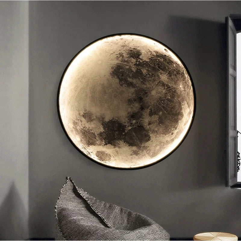 Modern 3D Moon LED Wall Lamp – Bedroom & Living Room Light