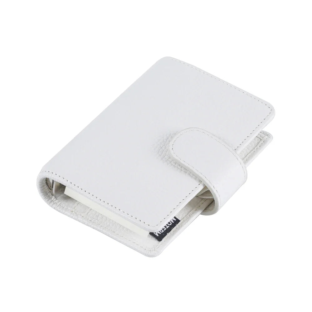 A8 / M5 Mini Rings Planner – Pebbled Grain Cowhide Leather Organizer