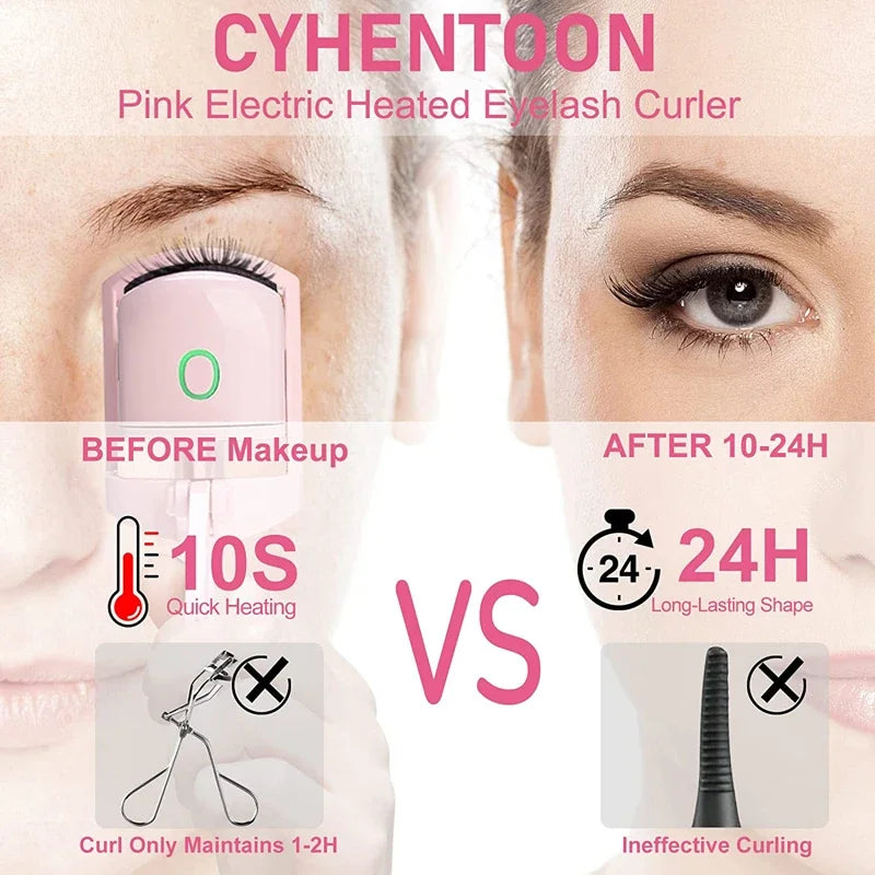 USB Heated Eyelash Curler – Quick Heat with 2 Temp Settings