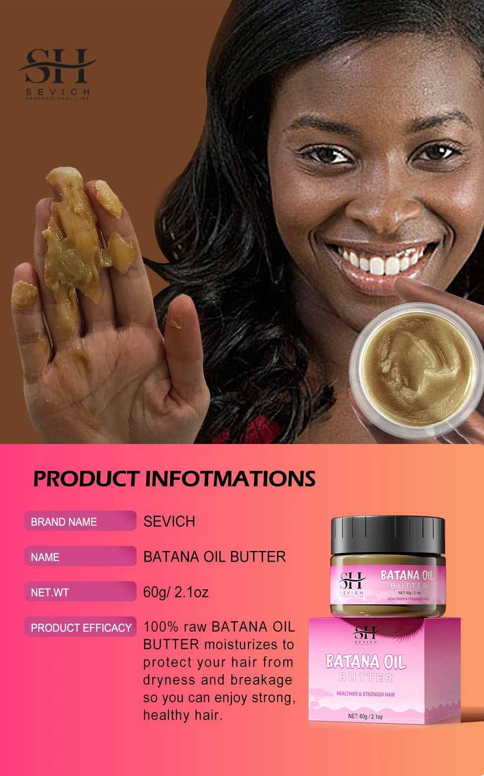 100% Pure Batana Oil for Hair Growth