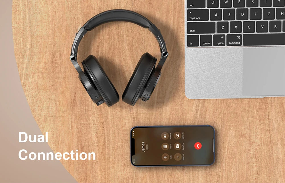 Bluetooth 5.2 Hi-Res Over-Ear Headphones – Wireless Studio DJ