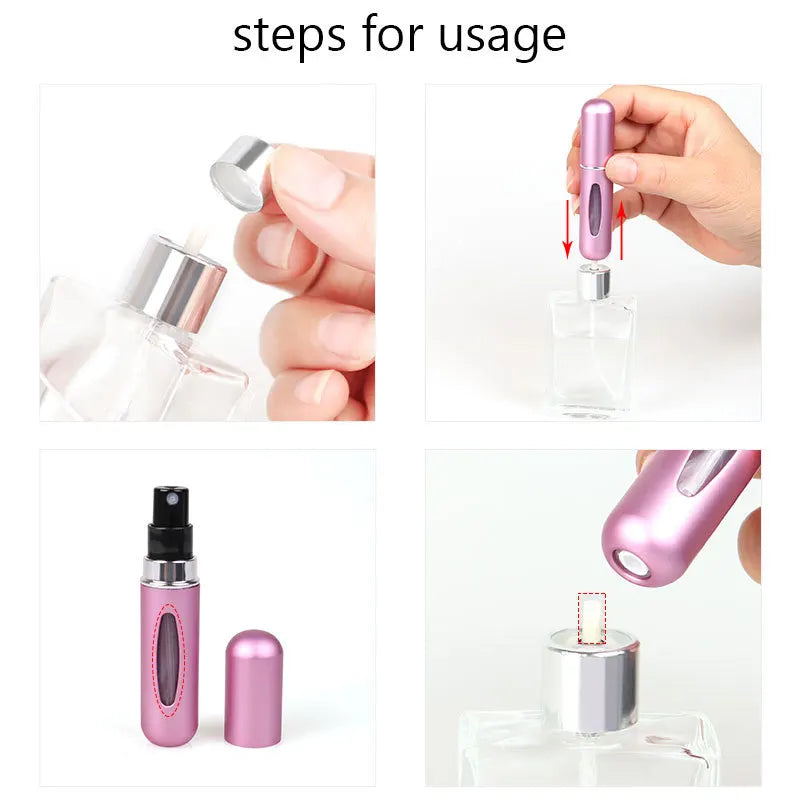5ml Portable Perfume Refill Bottle – Travel Spray Atomizer