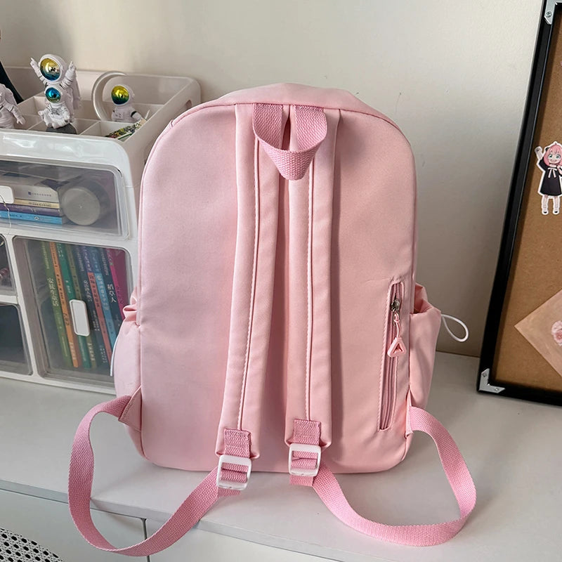 Women’s Waterproof Nylon Backpack – Simple School & Travel Bag