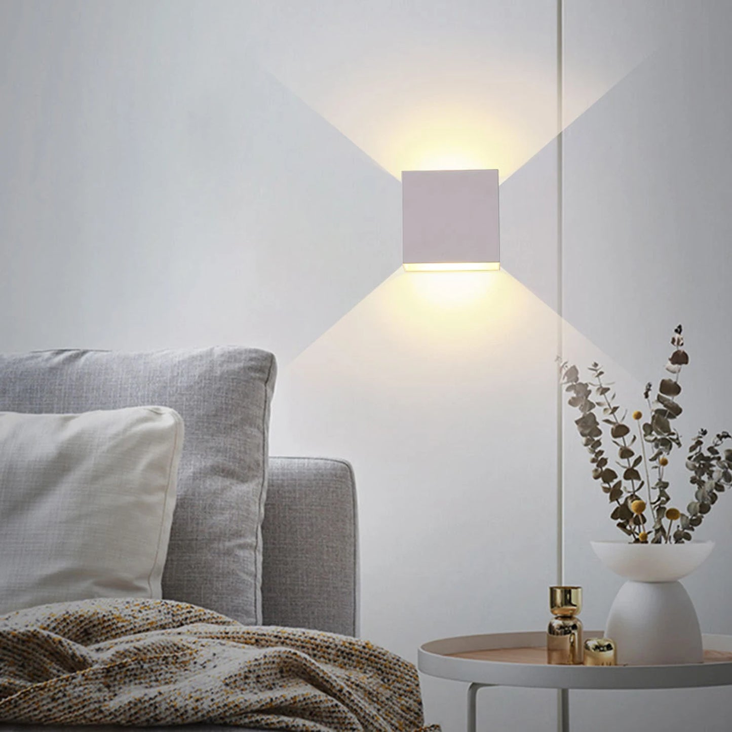 2-Pack LED Wall Sconces – 6W Modern Up Down Indoor Wall Lights