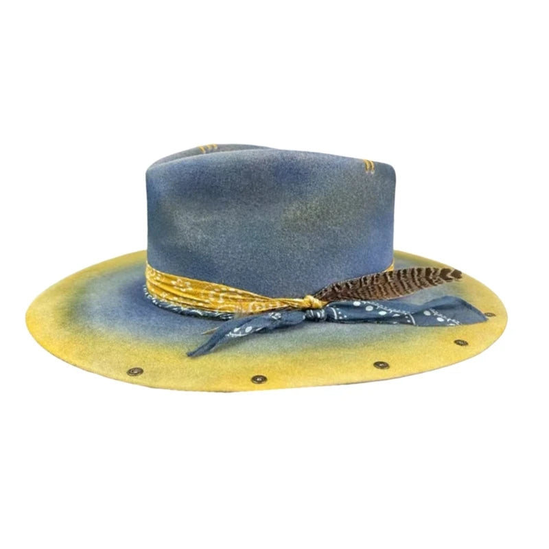 Wool Homburg Panama Hat – Unisex Western Photo Prop Headwear