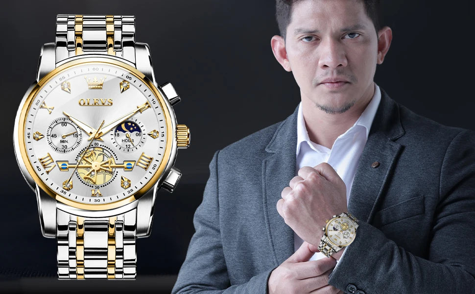 Cartmela 2856 Men’s Quartz Watch – Skeleton Flywheel Chronograph