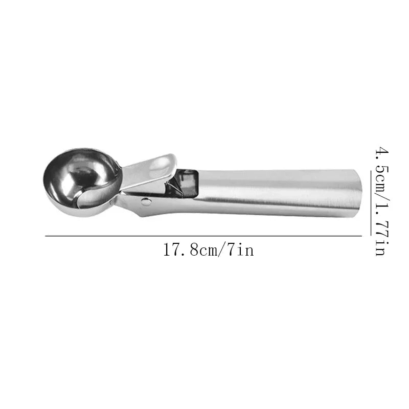 Stainless Steel Dual-Purpose Ice Cream & Fruit Scoop | Kitchen Tool