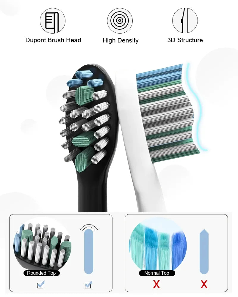 Electric Toothbrush – Rechargeable, 8 Heads, Whitening