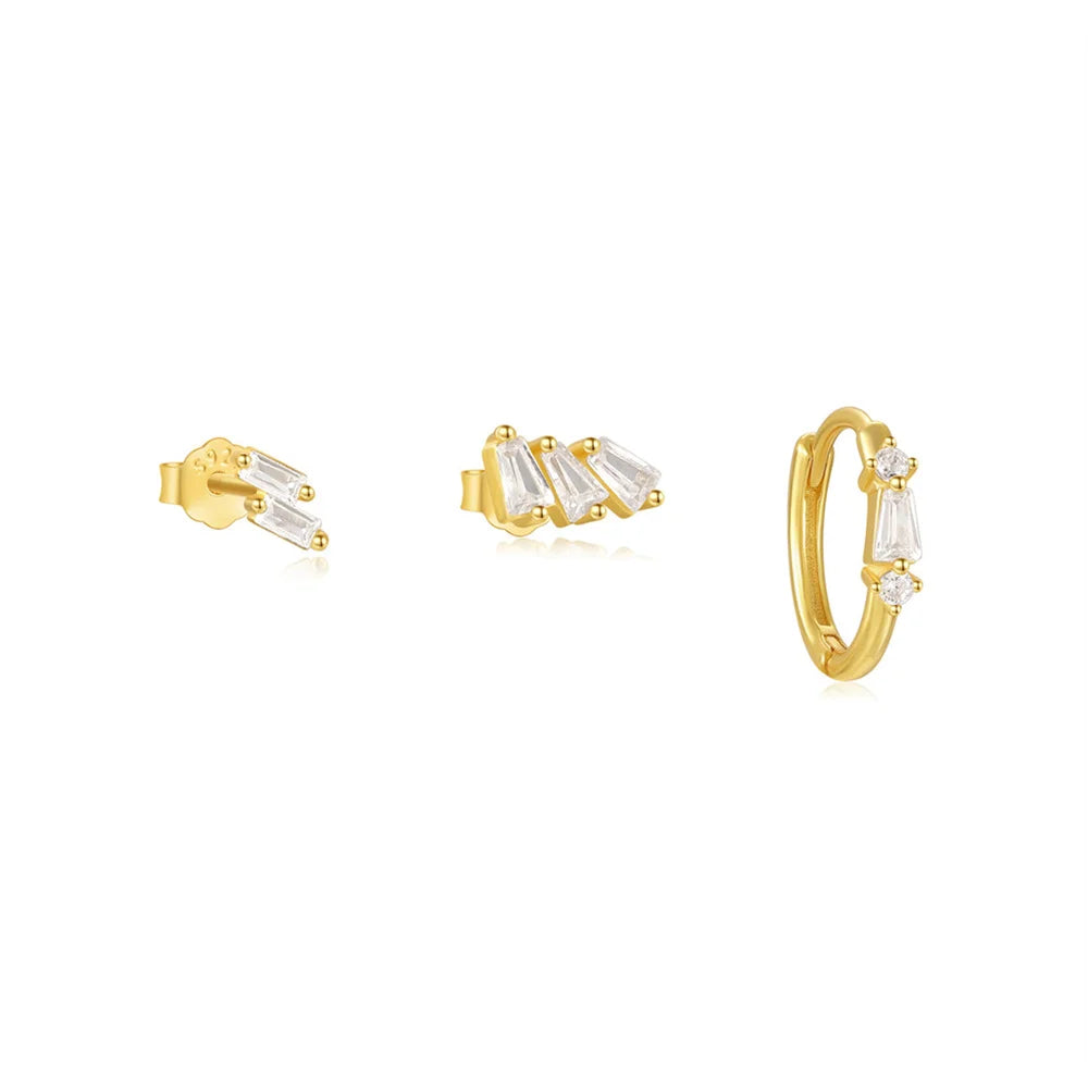 925 Sterling Silver Earring Set – Waterdrop, Flower & Pearl Trio
