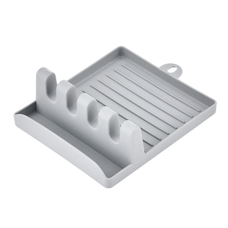 Kitchen Utensil Holder – Non-Slip Spoon & Spatula Rest Organizer