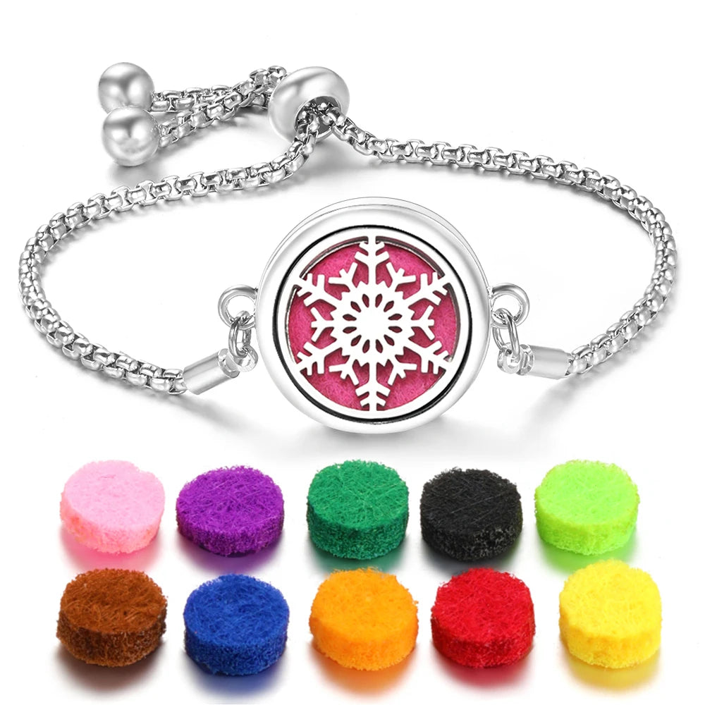 Flower of Life Aromatherapy Diffuser Bracelet for Essential Oils