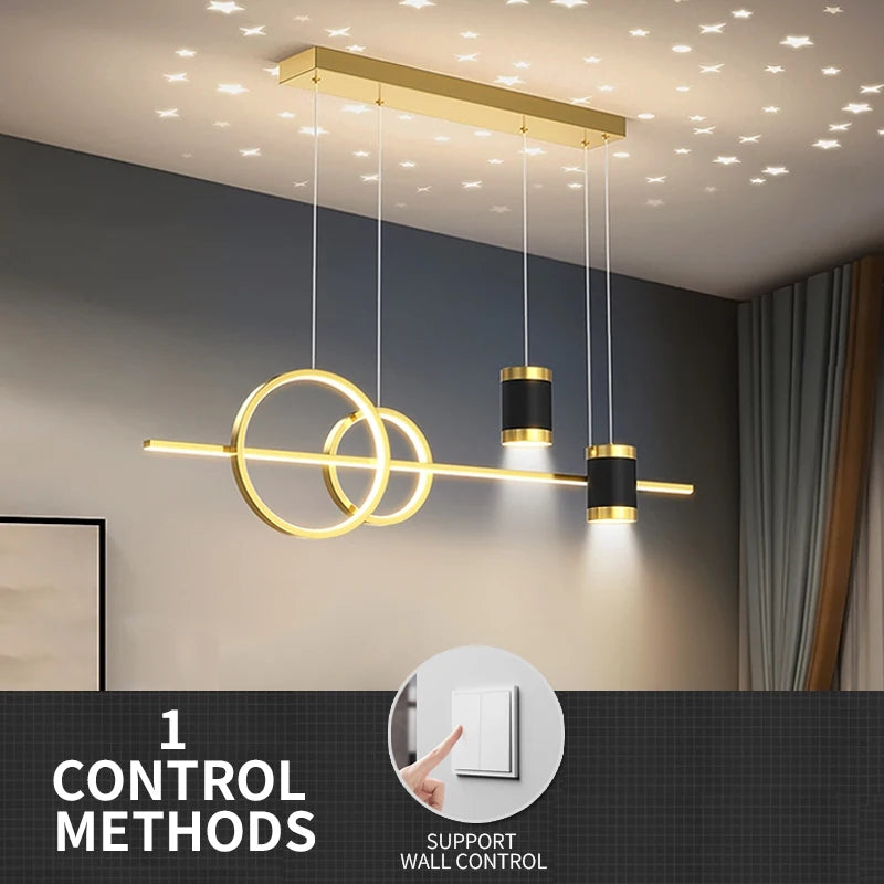 100cm Modern LED Pendant Light – Long Strip Dining Table Fixture