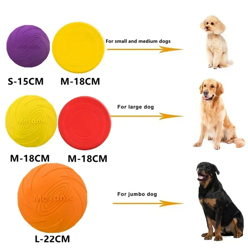 Multicolor Dog Frisbee Toy – Silicone Flying Disc for Fun & Training