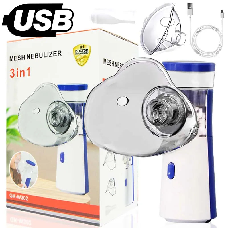 Portable Nebulizer for Asthma–Handheld Mesh Atomizer for Kids & Adults