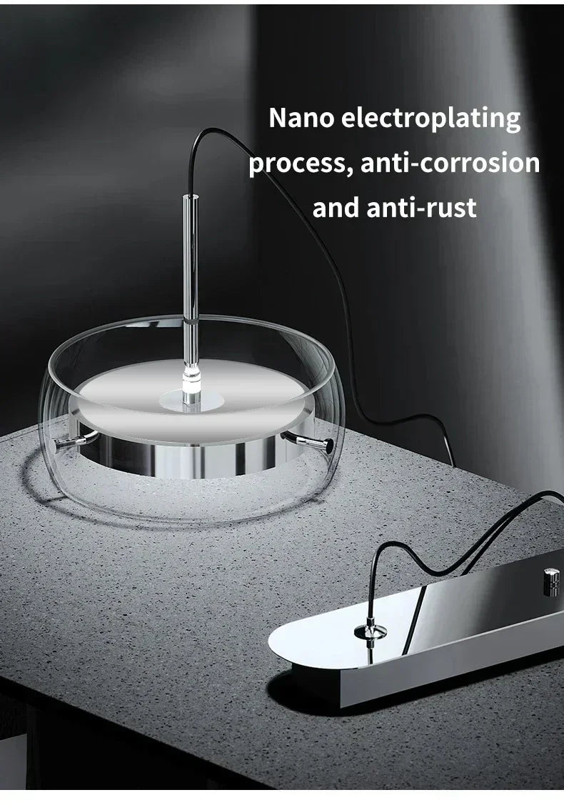 Cartmela Modern LED Glass Pendant Light